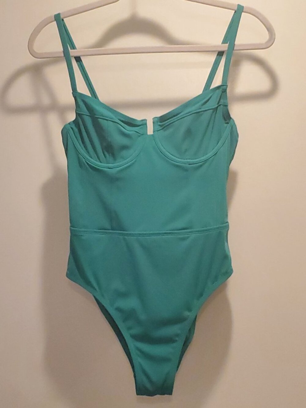 Solid & Striped Veronica Underwire One-Piece Swimsuit Teal M